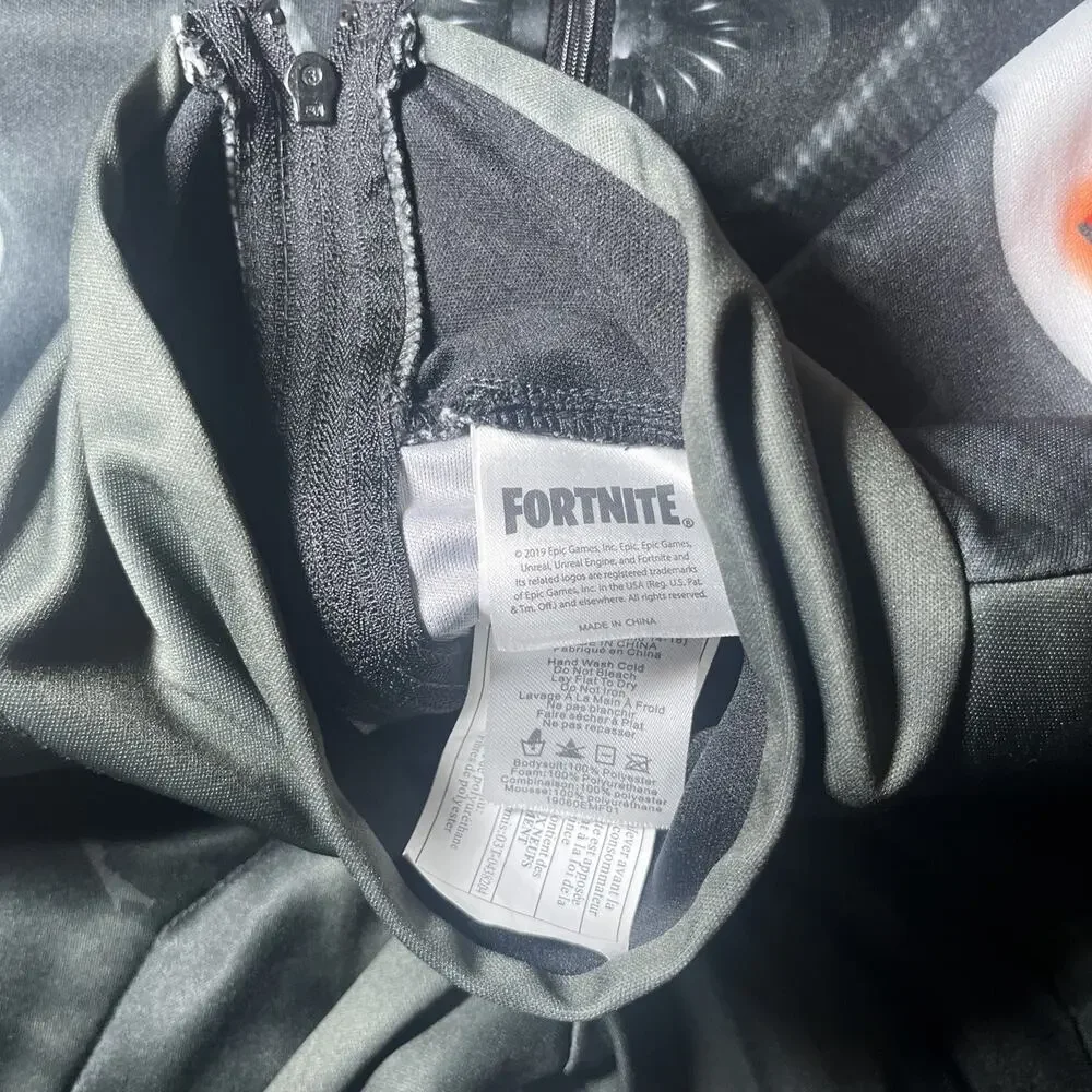 Fortnite Omega Costume Youth XL Orange Black Padded Suit Only NO MASK